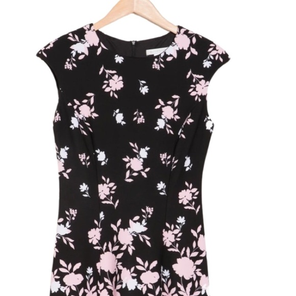 London Times Perfect Versatile Scuba Crepe Fit & Flare Dress NWT Size 4P - Picture 2 of 8
